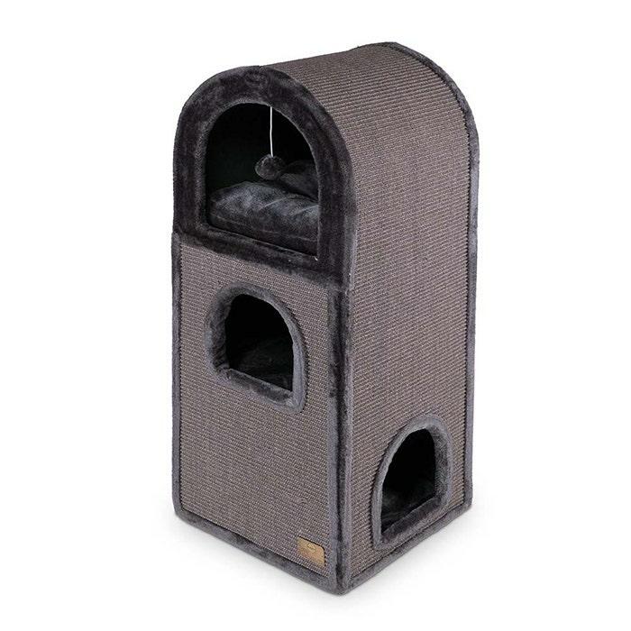 3 Chamber Den Chamber Cat Scratch Den Charcoal 100Cm Cat