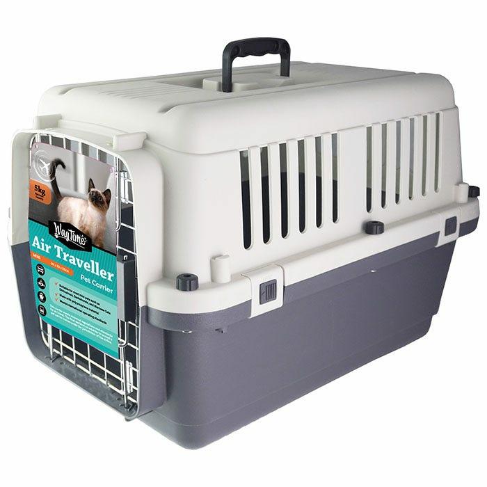 Air Traveller Pet Carrier White Grey Mini Cat