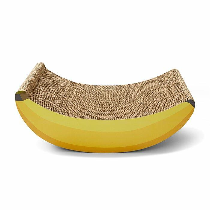 Banana Cardboard Cat Scratcher Yellow 22X40Cm Cat