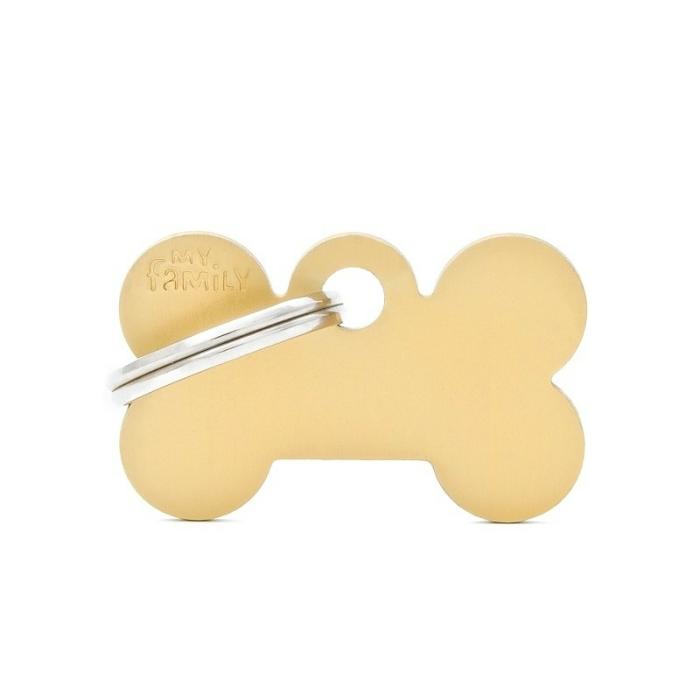 Basic Bone Dog Id Tag Gold Small Cat