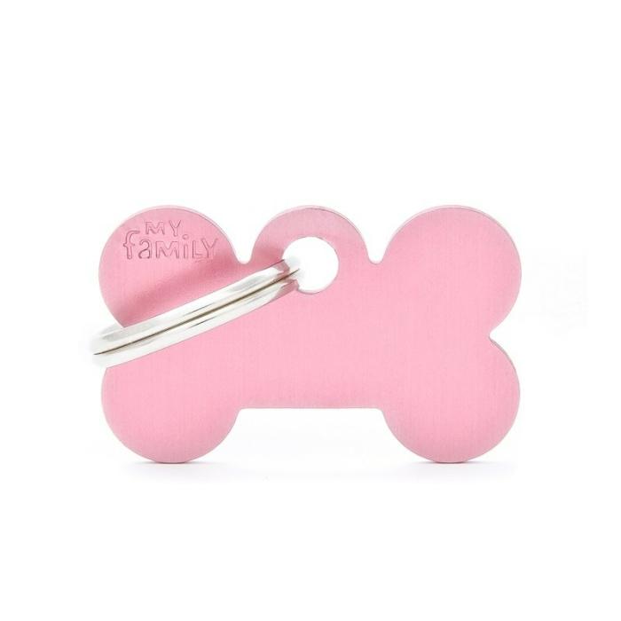 Basic Bone Dog Id Tag Pink Small Cat