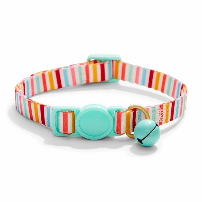 Beach Ball Stripe Breakaway Cat Collar Mint 20-30Cm Cat