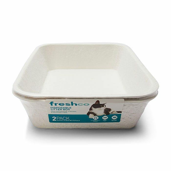 Biodegradable Cat Litter Tray 2Pk Cat