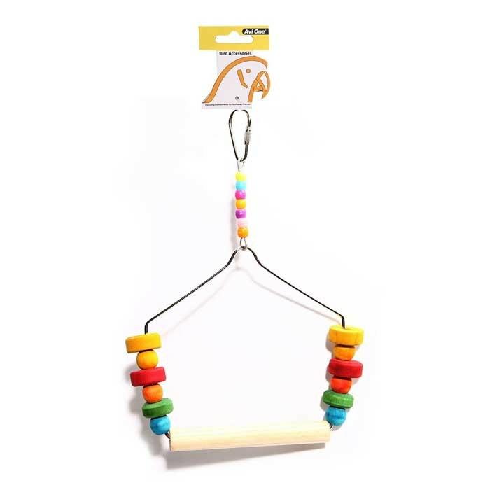 Bird Toy Coloured Block And Swing Bird