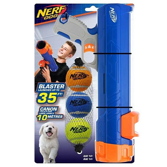 Blaster & Tennis Ball Set Puppy Toy Blue 30Cm Dog