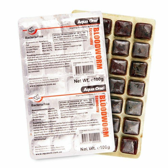 Bloodworm Fish Food Punch Out Pack 100G Fish