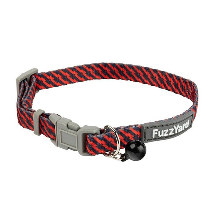 Breakaway Tabbytooth Cat Collar Red Navy 20-30Cm Cat