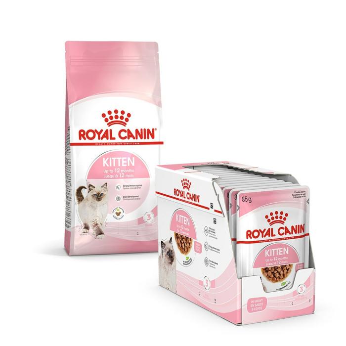 Bundle | Kitten Food 2Kg & Gravy Wet Kitten Food 85G X 12 Cat