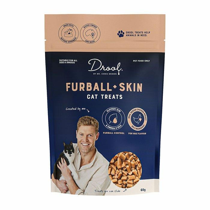 By Dr Chris Brown Furball + Skin Cat Treat 60Gx2 Cat