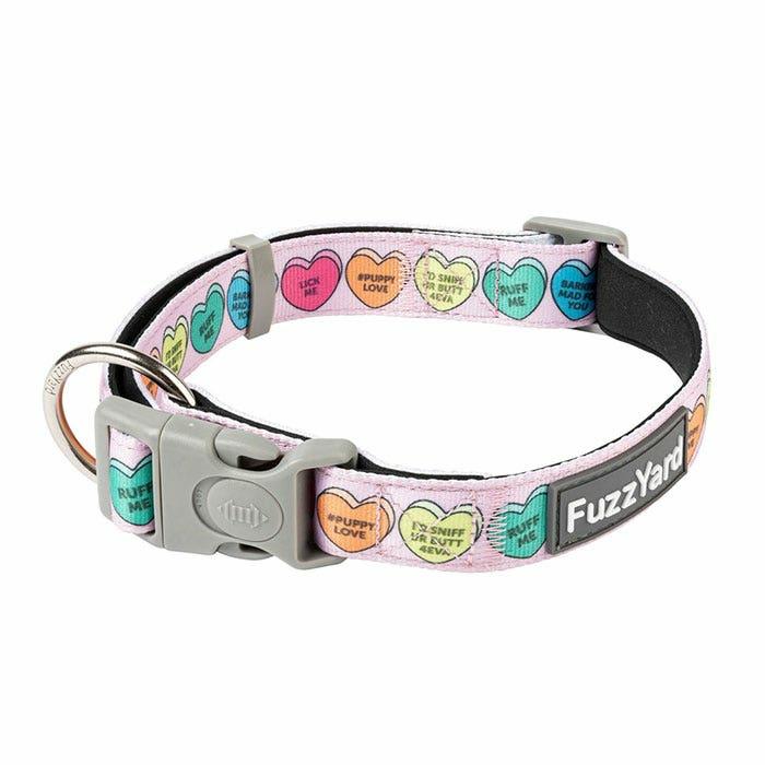 Candy Hearts Dog Collar Pink Dog