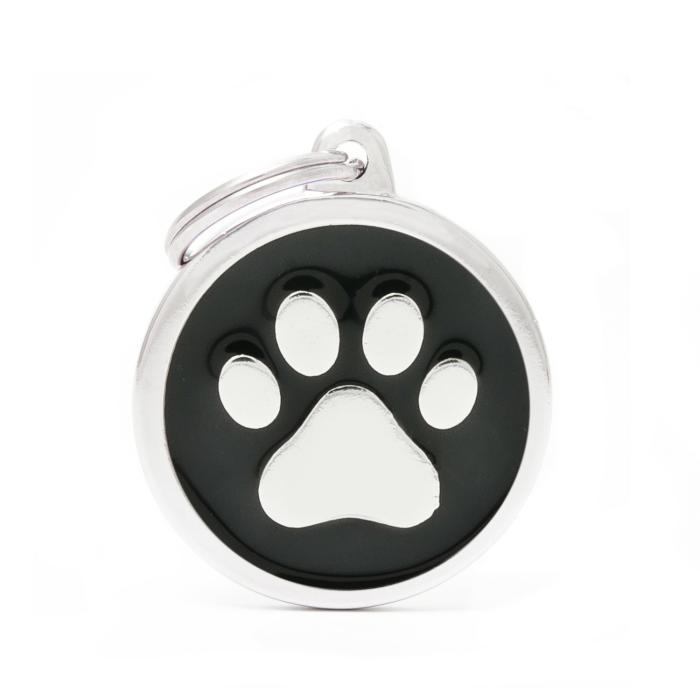 Classic Dog Id Tag Black Large Cat