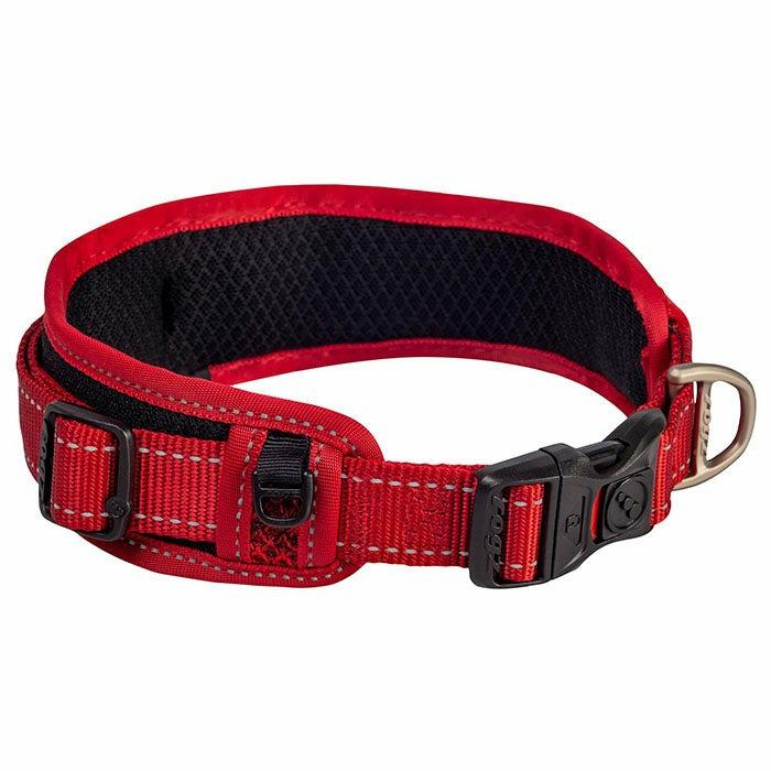 Classic Padded Dog Collar Red Dog