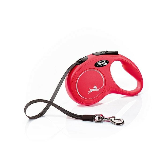 Classic Tape Retractable Dog Lead Red 5M Dog