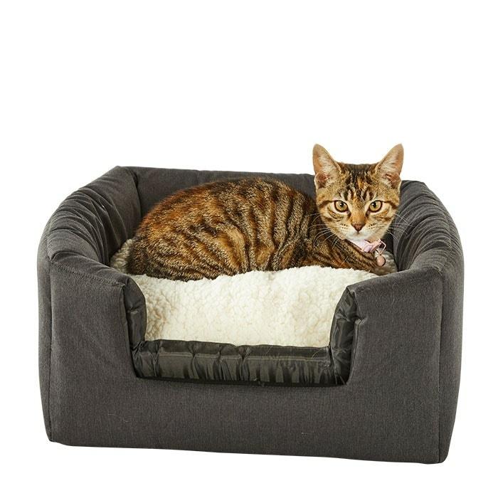 Collapsible Cube Cat Bed Grey 40X40X40Cm Cat