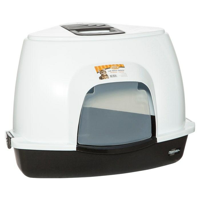 Corner Hooded Cat Litter Tray Cat