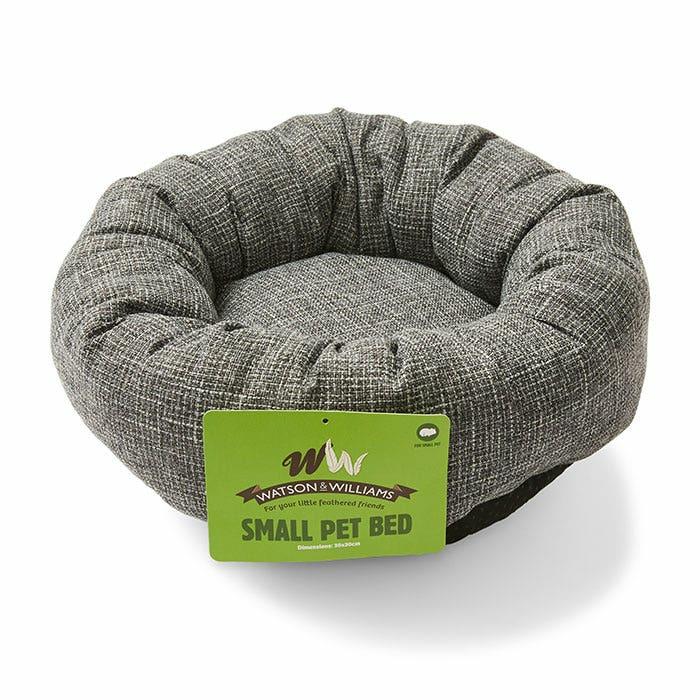 Cosy Donut Small Pet Bed Grey 30Cm Bedding, Hay & Straw