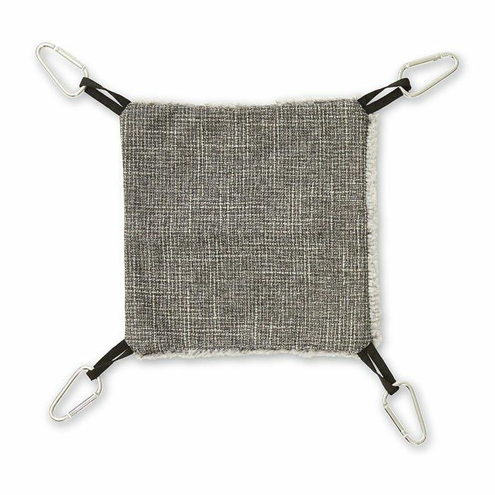 Cosy Square Small Pet Hammock Grey Bedding, Hay & Straw