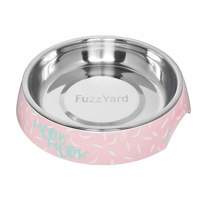 Featherstorm Melamine Easy Feeder Cat Bowl Pink Cat