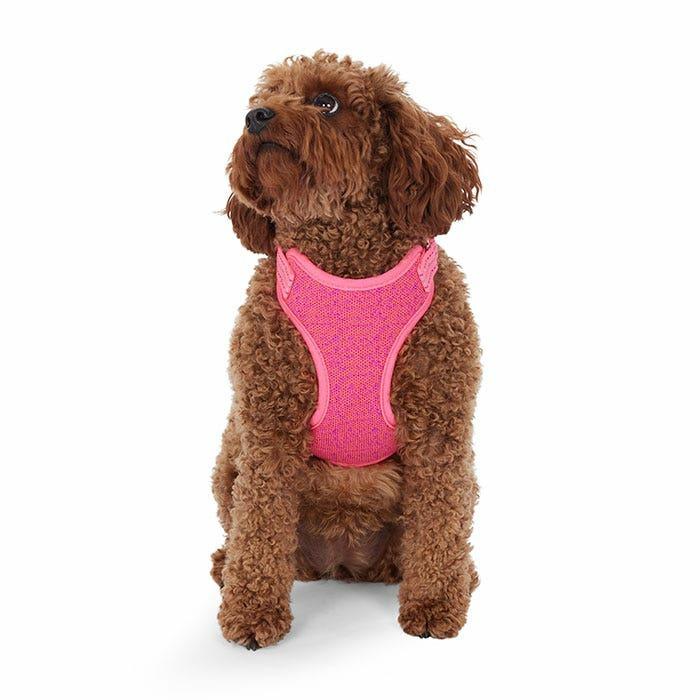 Galaxy Knit Dog Harness Pink Dog