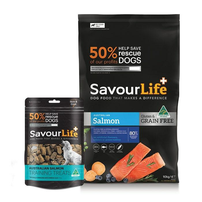 Grain Free Salmon Adult Dog Food 10Kg & Salmon Dog Training Treat 150G Dog