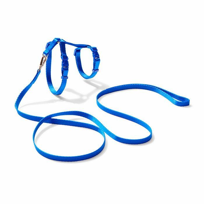 H Strap Cat Harness & Lead Set Blue S Cat