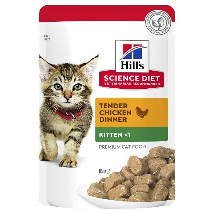 Hill’s Science Diet Chicken Kitten Wet Pouch 85G X12 Cat