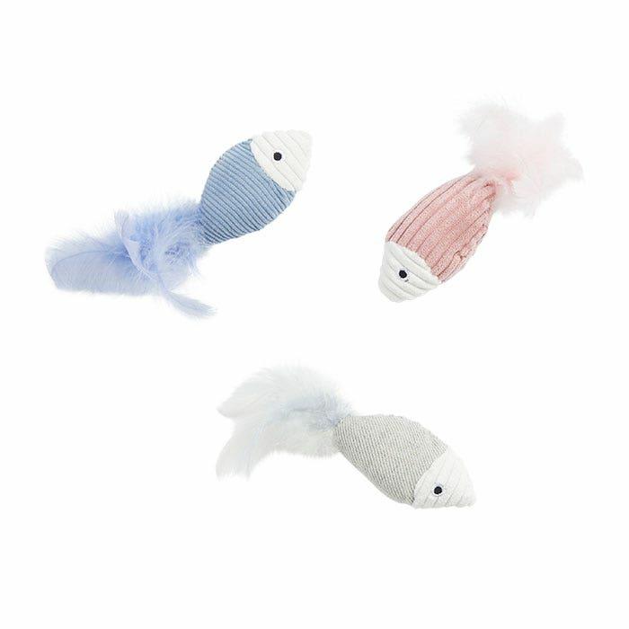 Icy Mountain Fish Cat Toy 3Pk Cat