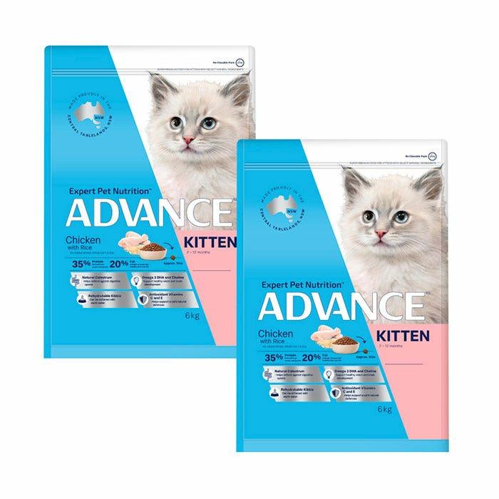 Kitten Dry Cat Food Chicken With Rice 6Kgx2 Cat