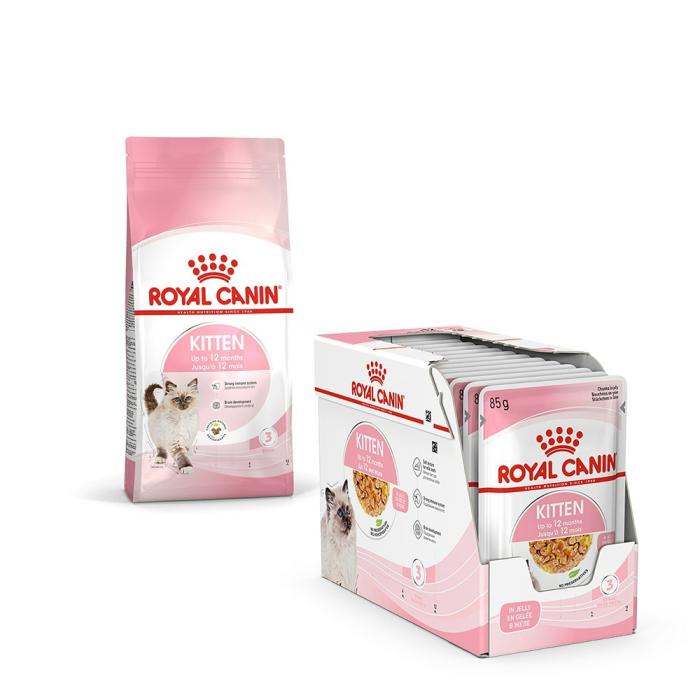 Kitten Food 400G & Jelly Wet Kitten Food 85G X 12 Cat