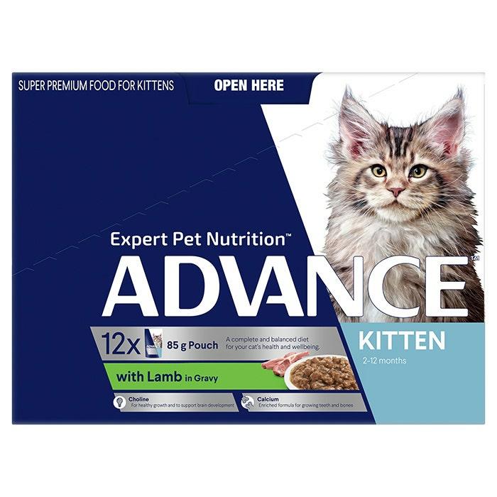 Kitten Wet Cat Food With Lamb In Gravy 12X85G Pouches Cat