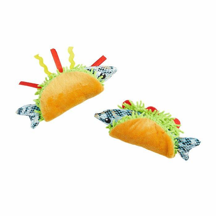 Kitty Kitchen Fish Taco Cat Toy 2Pk Cat