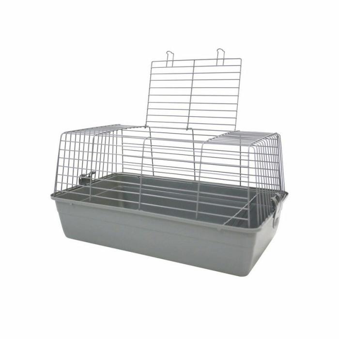 Little Ones Plastic Base Rabbit Run Grey 60X36X32Cm Cages