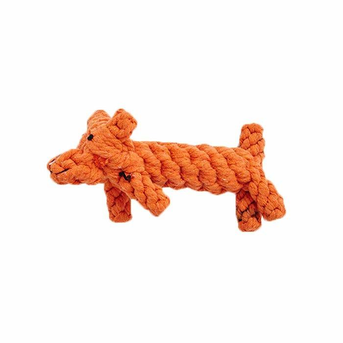 Scrunch Knots Squirrel Dog Toy Brown Medium-Large Dog