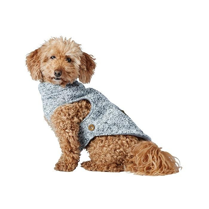 Marbled Zipper Wrap Dog Jacket Grey Dog