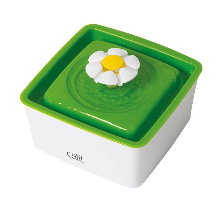 Mini Cat Flower Drinking Fountain Green 1.5L Cat