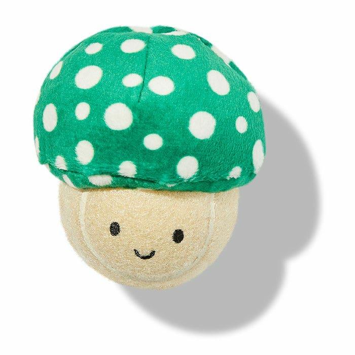 Mushroom Fetch Ball Dog Toy Green Dog