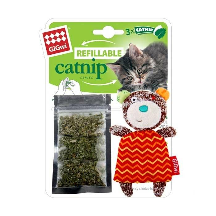 Natural Mouse Refillable Catnip 3 Teabags Cat Toy Cat