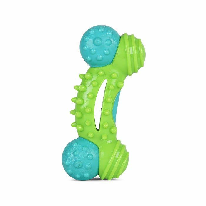 Nubbies Duality Green Apple Dental Dog Toy Dog