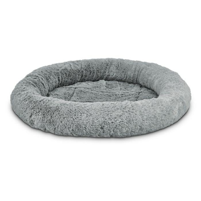 Oval Donut Cat Bed Grey Cat