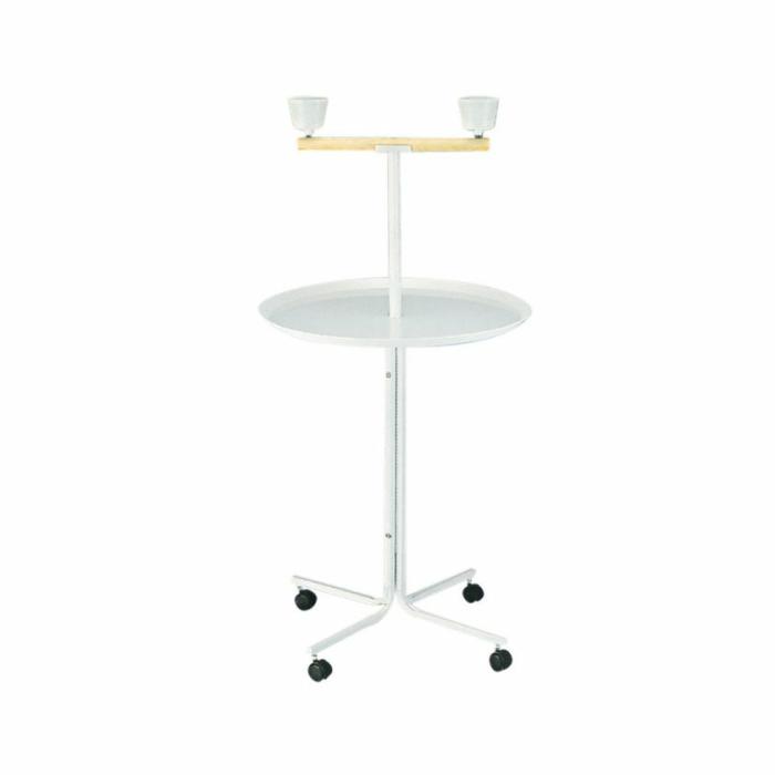 Parrot Stand White 51X120Cm Bird