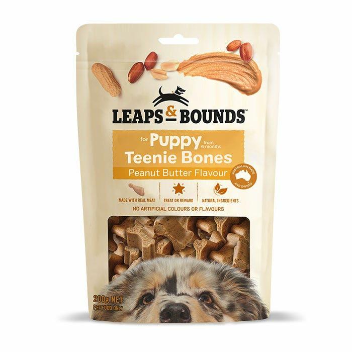 Peanut Butter Flavour Puppy Teenie Bones 200G Dog