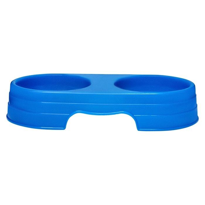 Plastic Double Diner Pet Bowl Blue Xs Cat