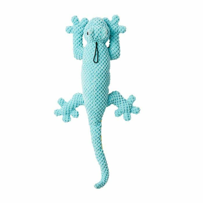 Plush Gecko Dog Toy Teal Dog