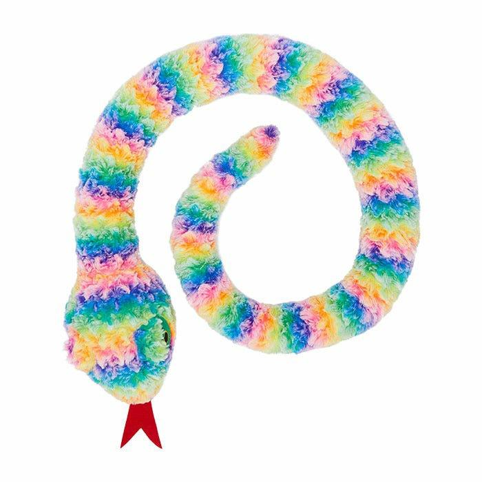 Plush Snake Dog Toy Rainbow 70Cm Dog