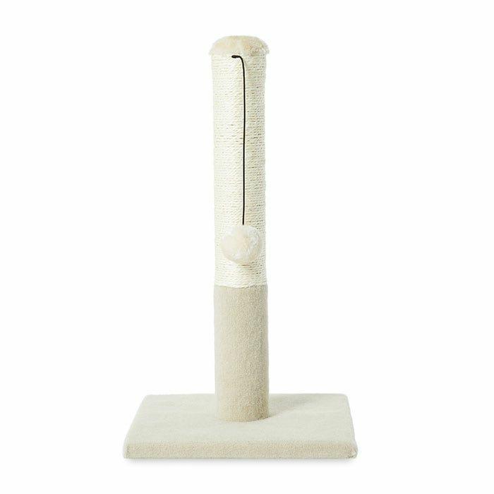 Pom Pom Cat Scratch Post Cream 30X30X54Cm Cat