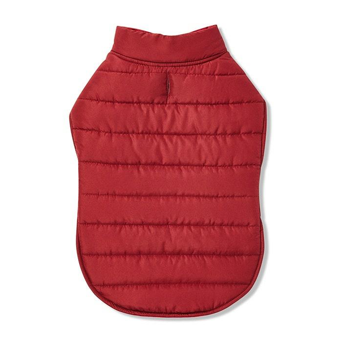 Quilted Puffer Dog Jacket Red Dog