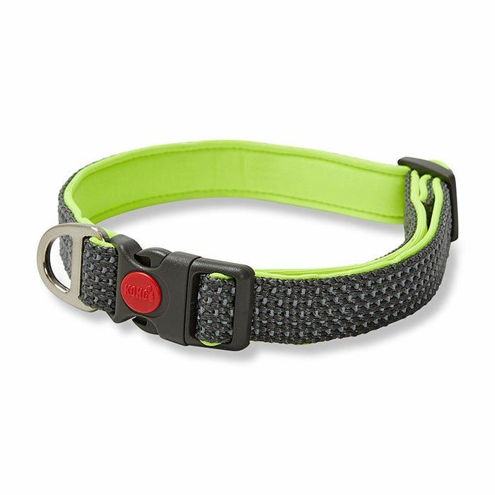 Reflective Dog Collar Grey Yellow Dog