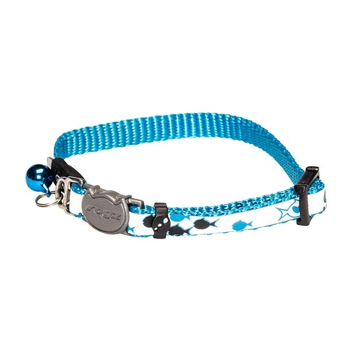 Reflectocat Safeloc Fish Cat Collar Blue Xsmall Cat