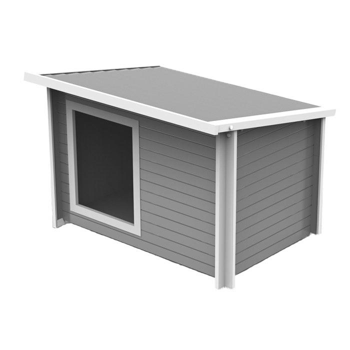 Rustic Lodge Dog Kennel Grey Dog