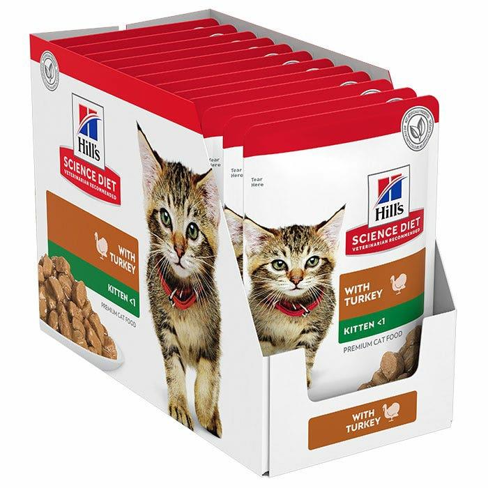 Science Diet Turkey Kitten Cat Food Pouch 85Gx12 Cat